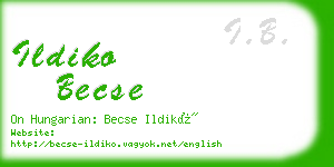 ildiko becse business card